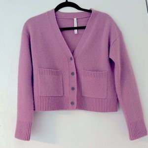 Aritzia Pink Cashmere Cardigan